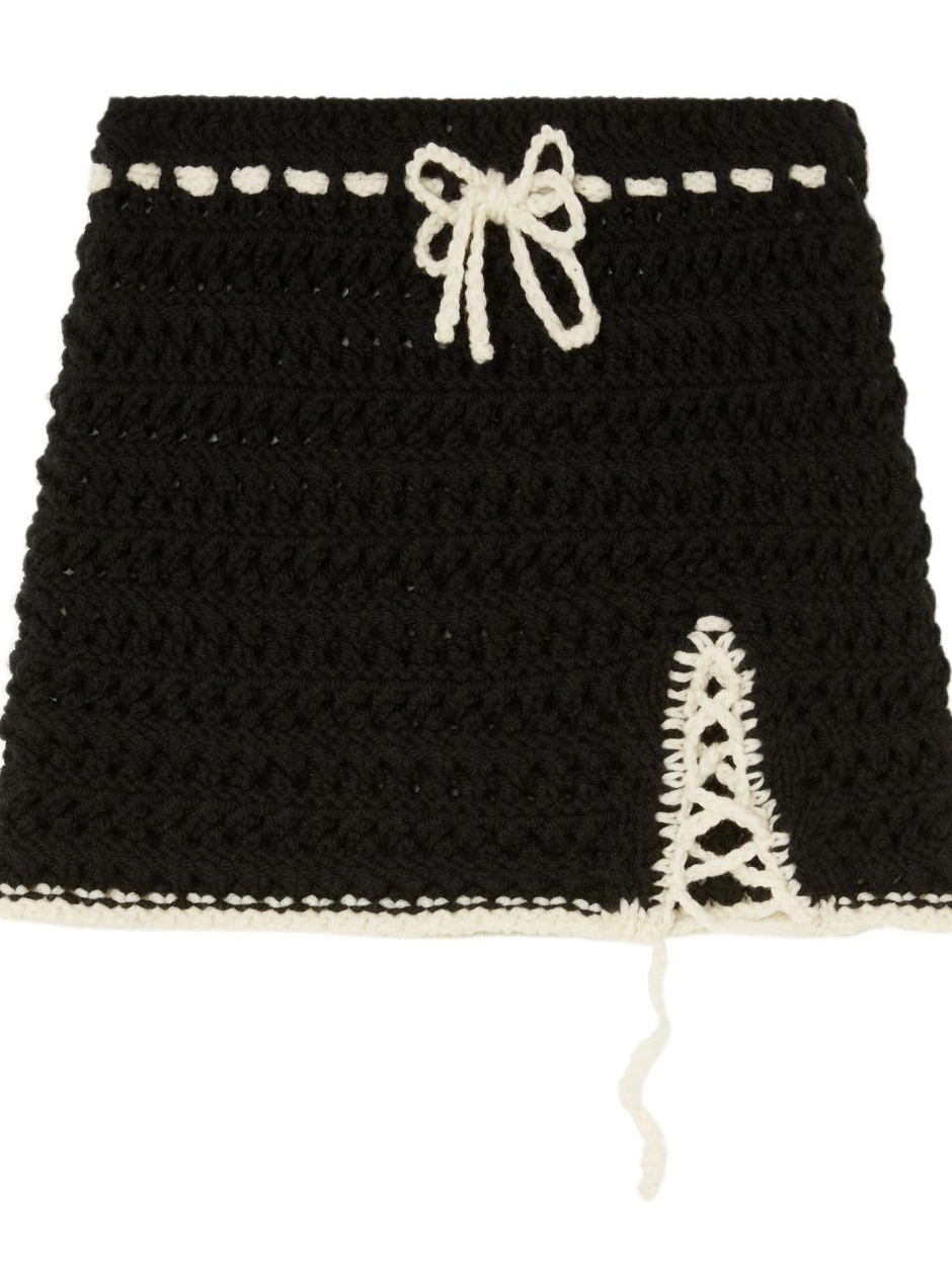 Cheap wool crochet-knit Women Alanui skirt 0816